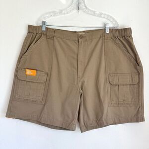Savane Hiking Shorts Waist Size 44 UPF 30 Tech Pocket in Tan NWT